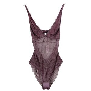 NEW Samantha Chang Mulberry ALL LACE BODYSUIT LINGERIE Women Size L